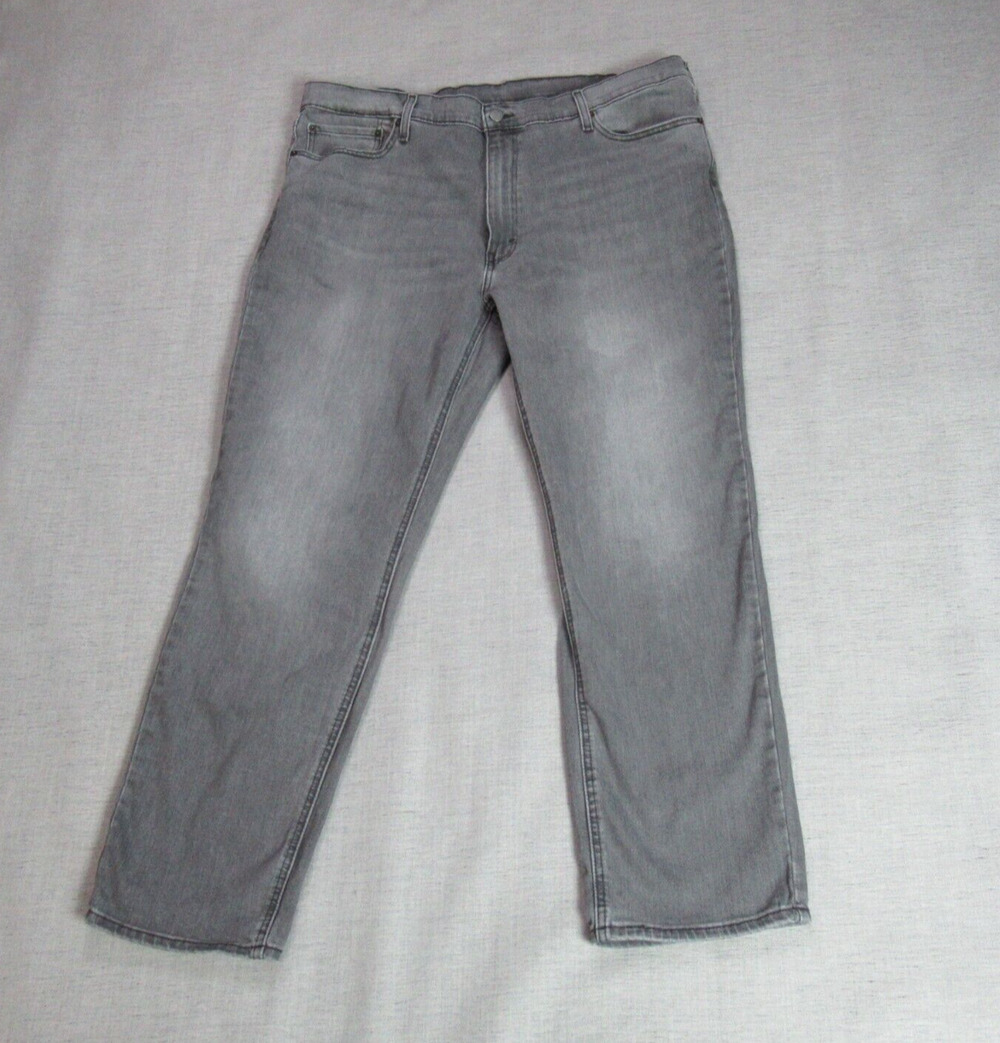Levis Jeans Mens Size 42x32 Gray Straight Leg Denim Cowboy Western 90s Y2K